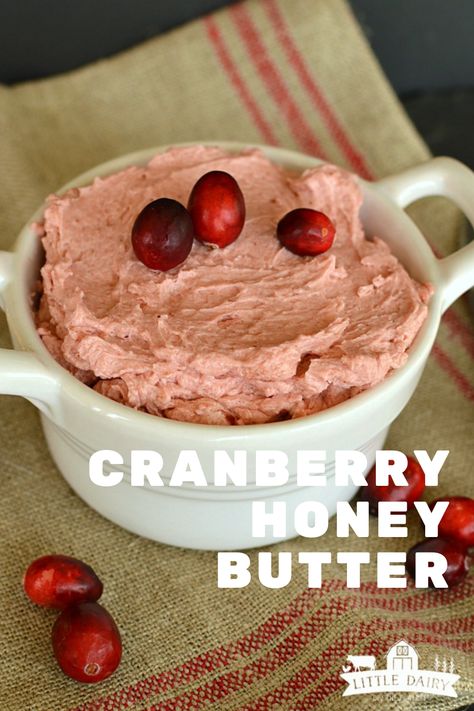 Cranberry Honey Butter, Herb Butters, Cranberry Butter Recipe, Fresh Cranberry Muffins, Cranberry Honey, Cranberry Butter, Compound Butter Recipe, Honey Butter Recipe, Christmas Cranberry