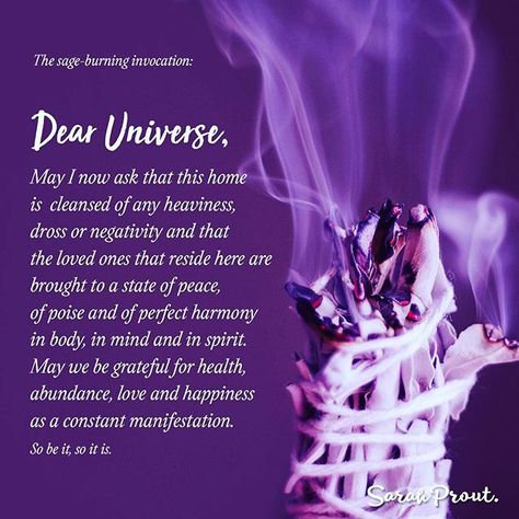 Dear Universe May I now ask that this home ishellip Smudging Prayer, Dear Universe, Burning Sage, Sage Smudging, Under Your Spell, Spiritual Cleansing, Clear Negative Energy, Inner Goddess, Spells Witchcraft