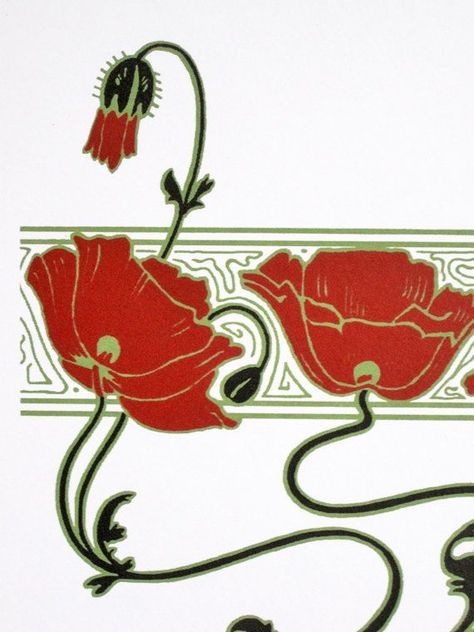 Poppy Cottage, Anzac Poppy, California Poppy Art, Grandmothers Flower Garden, Poppies Tattoo, Art Deco Illustration, Poppy Art, Poppy Design, Arm Sleeve Tattoos