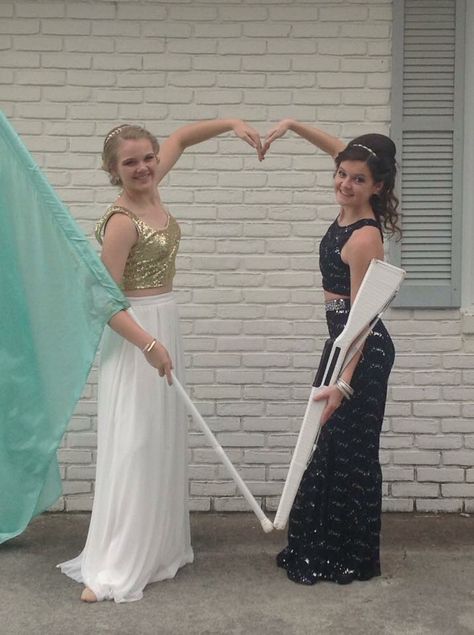 Things we love #bestfriends Baton Poses For Pictures, Colorguard Action Shots, Cute Outfits For Six Flags, Colorguard Picture Ideas, Color Guard And Drumline Couples, Color Guard Graduation Pictures, Color Guard Photos, Color Guard Photography, Color Guard Pictures