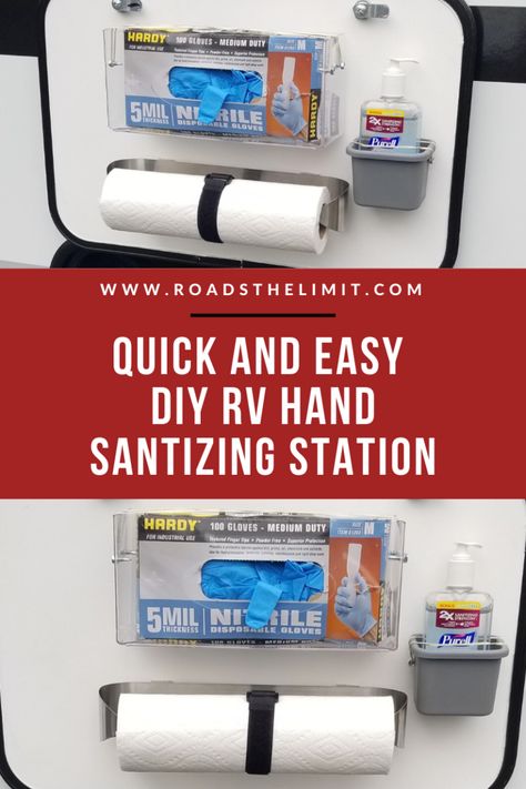 Classroom Necessities, Diy Sink, Sanitizing Station, Rv Diy, Sanitation Stations, Travel Trailer Organization, Travel Trailer Decor, Trailer Organization, Rv Mods