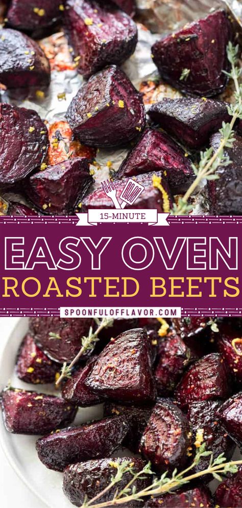 Roasted Canned Beets, Beets Roasted Recipes, Beets In Oven Recipe, Roasted Beets For Salad, Beets As A Side Dish, Oven Roasted Beats, Beets For Dinner, Easy Roasted Beets Recipe, Oven Roasted Beets Recipes