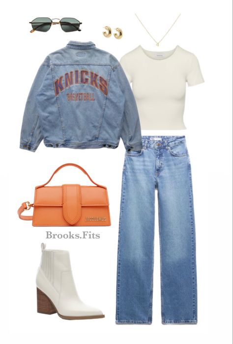 #fashion #style #outfits #ootd #outfitideas #ootdfashion #knicks #newyork Knicks Outfit Women, Warriors Game Outfit Women, Knicks Game Outfit Women, Knicks Game Outfit, Sideline Outfits, Game Day Outfits For Women, Courtside Outfit, Nba Game Outfit Woman, Knicks Outfit