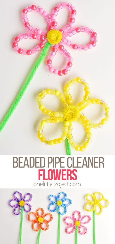 Spring Flower Crafts, Spring Arts And Crafts, Clean Flowers, Pipe Cleaner Flowers, April Crafts, Spring Crafts For Kids, Mothers Day Crafts For Kids, Church Crafts, Daycare Crafts