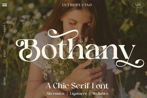 Bothany is a special modern stylistic style font. Made with accurate accuracy with beautiful curves. With alternative characters and ligatures that make your work very special. It is perfect for branding design, logos, greeting cards, title packaging. and other designs. Immediately use our fonts to make your work even more amazing. Bothany is also included […] Get your free download of the Bothany Font now at FreeFontDL - Free Font Download! Business Fonts Logos, Fairytale Branding, Cottagecore Font, Envato Fonts, Mystical Font, Magical Fonts, Fairytale Logo, Fairytale Font, Forest Font