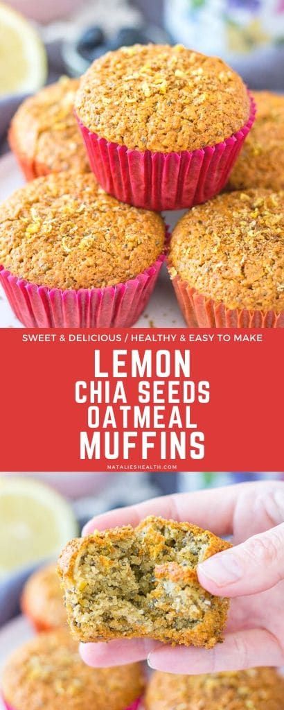 Lemon Oatmeal Muffins - Yummy healthy treat for the whole family! Lemon Oatmeal Muffins, Dessert Healthy Easy, Lemon Oatmeal, Healthy Cakes, Dessert Healthy, Dessert Sans Gluten, Easy Gluten Free Desserts, Homemade Snickers, Cookies Bars