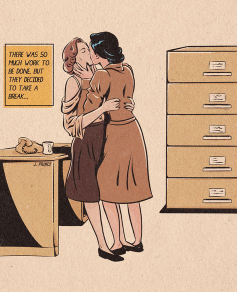 Jenifer Prince, Retro Comic Art, Vintage Lesbian, Lesbian Art, Lgbt Art, Queer Art, Pulp Art, Retro Comic, Gay Art