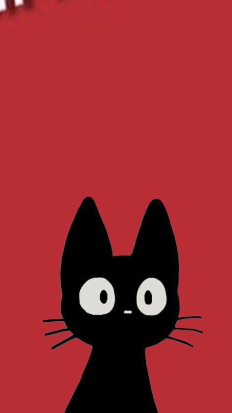 Kiki's Delivery Service Cat Wallpaper, Jiji Wallpaper, Kikis Delivery Service Art, Kikis Delivery Service Aesthetic, Kiki's Delivery Service Cat, Kiki Cat, Service Cat, Wallpaper Gatos, Color Me Mine