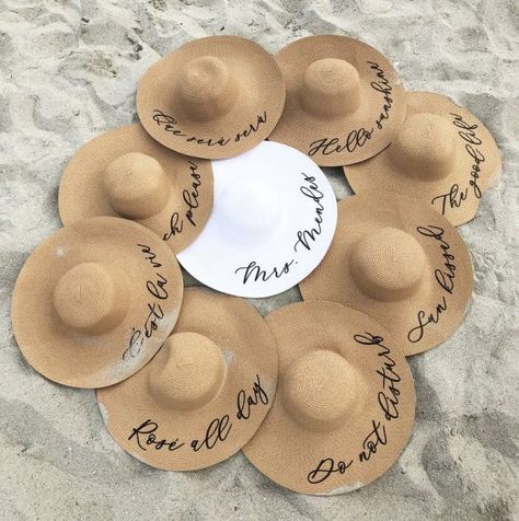 Where to Buy Bachelorette Party Sun Hats | Emmaline Bride Bachelorette Party Hats, Beach Bridesmaids Gifts, Tropical Bachelorette Party, Bachelorette Pool Party, Bachelorette Party Hat, Bachelorette Hats, Beach Bridesmaids, Beach Bachelorette Party, Tropical Bachelorette