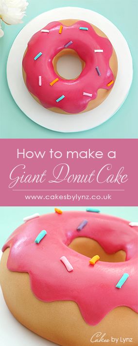 How to make a giant Donut / Doughnut cake by CakesbyLynz Step by step cake decorating video tutorial  https://youtu.be/djGEK6052XY Doughnut Cakes Birthday, Large Donut Cake, Giant Donut Birthday Cake, Cake That Looks Like Donut, How To Make A Donut Cake, Doughnut Smash Cake, Rainbow Donut Cake, Doughnut Cake Ideas, Donut Cakes Birthday