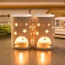 Isabelle & Max™ Ovando Lofier Ceramic Aroma Oil Burner Candle Holder & Diffuser | Wayfair Scented Oil Diffuser, Ceramic Oil Burner, Essential Oil Burner, Pottery Candle, Light Stand, Cute Candles, Flashing Lights, Aroma Oil, Ceramic Candle Holders