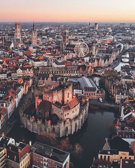 Europe From Above on Instagram: “Above Gent Belgium 🇧🇪 . . Follow @above.europe ❤️ Follow @above.europe ❤️ . . 📷 @radu.nita . . #gent #ghent #visitbelgium #belgium #belgique…” Nostalgia Wallpaper, Photography Story, Gent Belgium, Visit Belgium, Friends Nature, Ghent Belgium, Belgium Travel, Chateau France, Western Europe