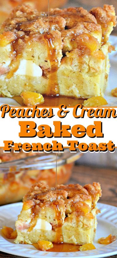 Peach French Toast, Peaches Cream Cheese, Stuffed French Toast Cream Cheese, Toast Pizza, Baked French Toast, Peaches And Cream, Breakfast Toast, French Toast Bake, Peach Recipe