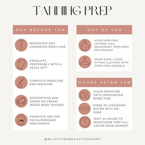 Preparation + Maintenance is the most important part of a spray tan, other than your spray tan artists technique + training Pre Spray Tan Prep, Spray Tan Prep, Brow Room, Spray Tan Room, Spray Tan Marketing, Spray Tan Artist, Spray Tan Tips, Tanning Quotes, Tanning Room