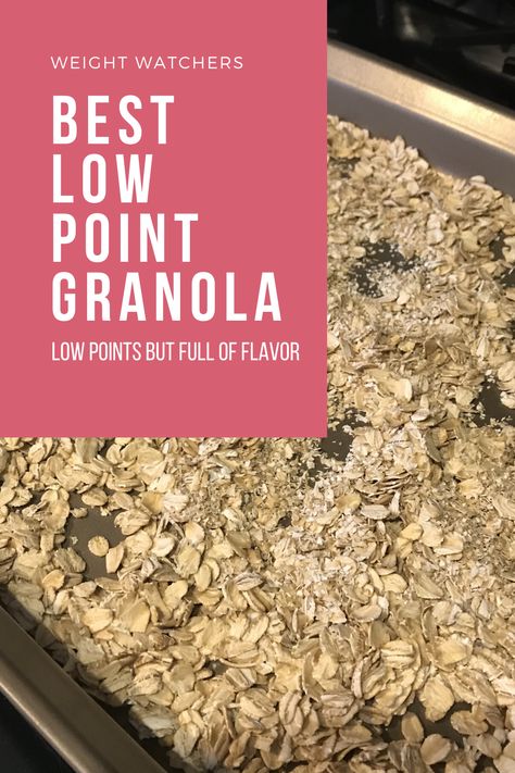 Ww Granola Bar Recipe, Weight Watcher Granola, Weightwatchers Recipes Breakfast, Low Point Granola, Weight Watchers Granola Recipe, Weight Watchers Granola Bars, Ww Granola Recipe, Low Cal Granola Recipe, Low Fat Granola Recipe