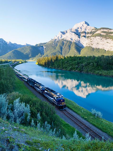 This Seattle-to-Banff train journey cuts through the heart, and history, of the Canadian Rockies. Rocky Mountaineer Train, Rocky Mountaineer, Scenic Train Rides, Canada Road Trip, Orient Express, Vacation Deals, Train Ride, Train Journey, Kyushu