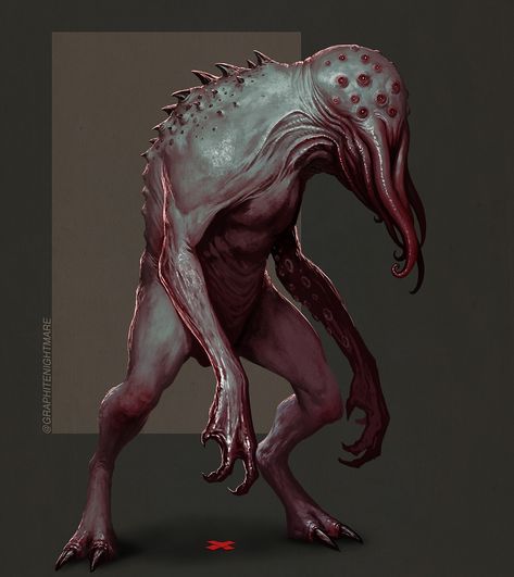 ArtStation - Lovecraft style creature, Ben Garriga Lovecraft Monsters, Lovecraft Art, Cthulhu Art, Call Of Cthulhu Rpg, Weird Fiction, Lovecraftian Horror, Cthulhu Mythos, Horror Monsters, Dnd Monsters