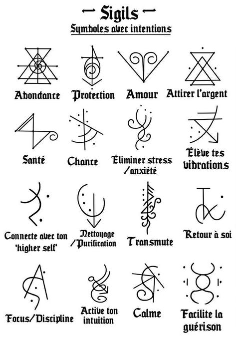 Protection Symbols Witchcraft, Sigils And Meanings Witchcraft, Love Sigils Witchcraft, Witch Sigils Symbols, Wand Magick, Spell Symbols, Protection Sigils, Protection Symbols, Sacred Geometry Art