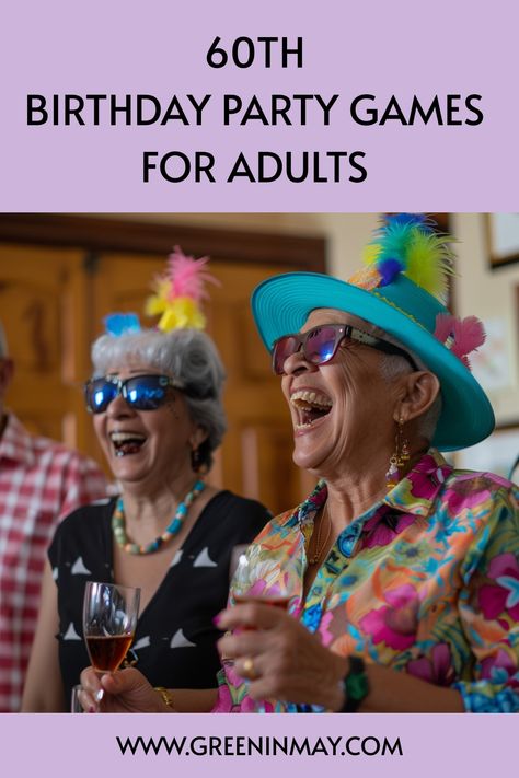 If you are planning a 60th birthday party and looking for game ideas for adults. Here are the best 60th birthday party games for adults Games To Play At A 60th Birthday Party, 60th Birthday Party Activities, Games For A 60th Birthday Party, 60s Party Games, Games For 60th Birthday Party, 60th Birthday Games, 60th Birthday Party Games, Game Ideas For Adults, Diy Birthday Party Games