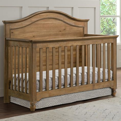 Nursery Decor Wooden Crib Designs, Wooden Crib Nursery, Highland Cow Nursery, Farmhouse Style Nursery, Baby Crib Designs, Wooden Baby Crib, Under The Bed Storage, Wooden Crib, Bed Options