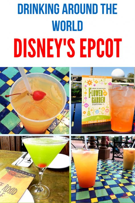 Disney World Drinks, Drink Around The World Epcot Checklist, Epcot Drinks, Drink Around The World Epcot, Disney Checklist, Disney Alcoholic Drinks, Drinking Around The World Epcot, Best Alcoholic Drinks, Epcot Planning