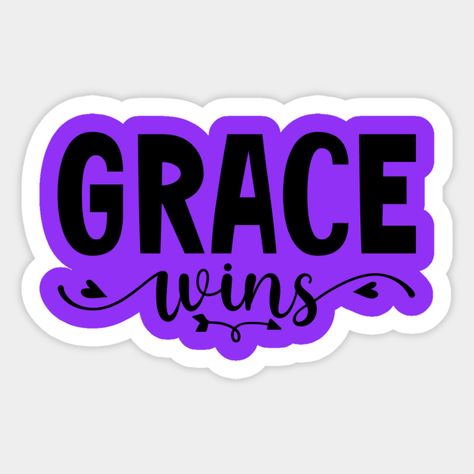 This "Grace Wins" design is perfect for anyone who loves inspirational, positive quotes. -- Choose from our vast selection of stickers to match with your favorite design to make the perfect customized sticker/decal. Perfect to put on water bottles, laptops, hard hats, and car windows. Everything from favorite TV show stickers to funny stickers. For men, women, boys, and girls. Grace Wins, Inspirational Positive Quotes, Hard Hats, Car Windows, Funny Stickers, Custom Stickers, Favorite Tv Shows, Positive Quotes, Water Bottles