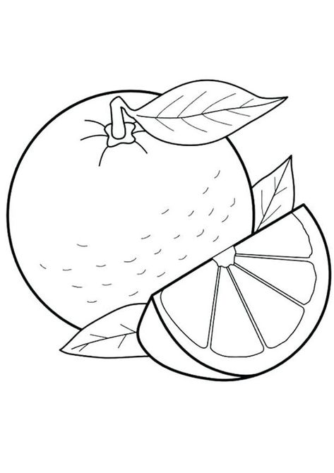 Orange with leaf Coloring page for Kids. Free Printable orange Coloring Pages For kids download and print - Indiaparenting.com Orange Drawing Simple, Leaf Coloring Page, Fruit Coloring Pages, Fruits Drawing, Coloring Sheets For Kids, Printable Coloring Sheets, Leaf Coloring, 자수 디자인, Art Drawings For Kids