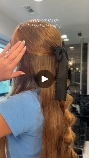 550K views · 396 reactions | THIS HAIRSTYLE IS A 10/10 

fun little half up 🥰 

clip is @kaxi.co 
everything else is linked in my amazon storefront under “hair”

tag me if you do this! 

#hair #hairstyles #diyhairstyle #hairtutorial #domthairwithme #halfuphair #halfuphairstyle #bubblebraid #halfupbubblebraid | April Nelson | altego_music · ESPRESSO x CHAINED TO THE RYHTHM (ALTÉGO MIX) Hair Styles Half Up Half Down Easy, Half Up Clip, Easy Work Hairstyles, Weird Vintage, Hairstyle Tutorials, School Hair, Hair Tips Video, Easy Work, Work Hairstyles