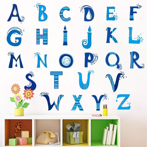 PRICES MAY VARY. Package Content: You will receive 4 sheets of alphabet wall decals, each sheet measures about 30x35cm/12x15 inches, including 26 pieces of capital letters, each letter has a different color showing types. Product Quality: These alphabet wall stickers are made of waterproof vinyl material, easy to peel and stick, strong adhesive, and can be attached to smooth, dry surfaces, such as windows, doors, walls, etc. Bohemian Style: These ABC wall stickers adopt a bohemian style design, Water Alphabet, Alphabet Wall Decals, Letters Stickers, Bohemian Style Design, Baby Nursery Wall Decor, Abc Wall, 5 Birthday, Alphabet Wall, Stickers For Kids