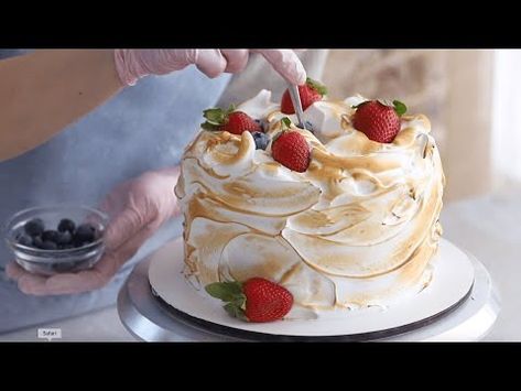 (726) Torched Meringue | Simple and Budget-friendly Cake Decor - YouTube French Meringue, Italian Meringue, Swiss Meringue, Cake Decor, Meringue, Budget Friendly, Cake Decorating, Budgeting, Cake