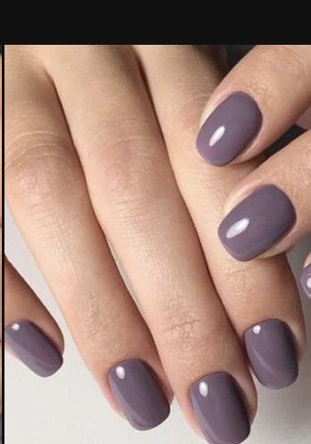 Dusty Nail Color, Purple Tones Nails, Purplish Grey Nails, Lavender Gray Nails, Neutral Nails For Olive Skin, Antique Purple Nails, Taupe Purple Nails, Fall Lavender Nails, Soft Fall Nail Colors