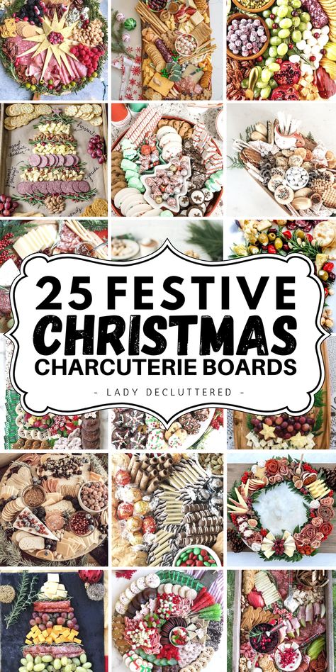 25 Festive Christmas Charcuterie Boards Nibble Board, Christmas Charcuterie Boards, Christmas Charcuterie, Christmas Recipes Appetizers, Christmas Friends, Charcuterie Inspiration, Christmas Entertaining, Party Food Platters, Recipes Appetizers