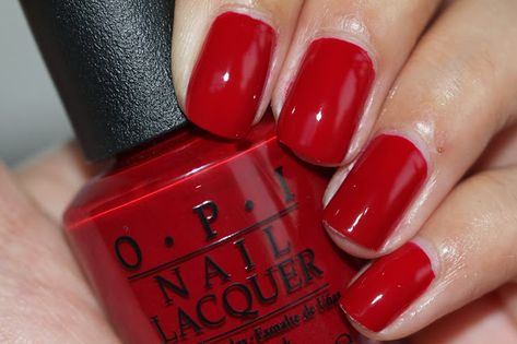 OPI - All I Want for Christmas is OPI Christmas Red Opi Gel, Opi Gel Red Colors, Opi Christmas Red, Opi Christmas Colors, Opi Red Nails, Christmas Red Nail Polish, Opi Red Nail Polish Shades, Mani Colors, Opi Red Nail Polish