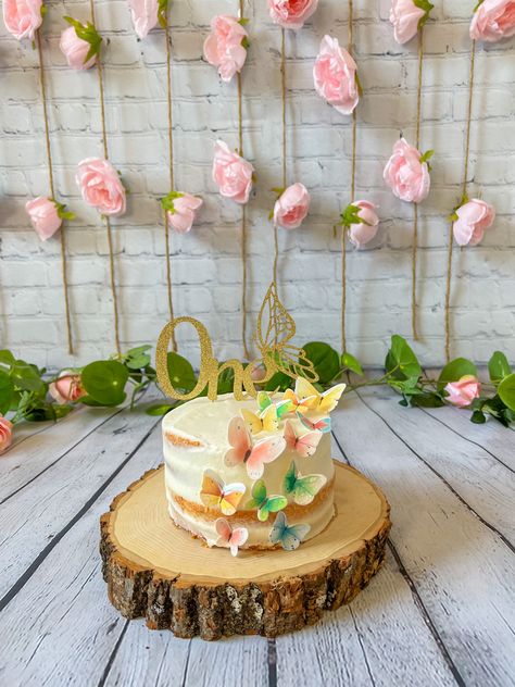 Fairy Theme Smash Cake, Fairy Birthday Smash Cake, Fairy First Cake Smash, Fairy Smash Cake Ideas, Butterfly Theme Party Food, Fairy First Smash Cake, Fairy First Birthday Smash Cake, Fairy Smash Cake, Fairy First Birthday Photo Shoot