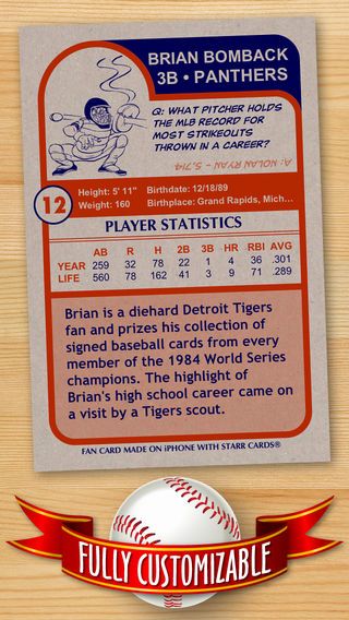 FREE Baseball Card Template — Create Personalized Sports Cards Complete with Baseball Quotes, Cartoons and Stats by PocketSensei Baseball Card Template, Trading Card Template, Vday Cards, Old Baseball Cards, Baseball Photography, Game Card Design, Baseball Theme Party, Infographic Inspiration, Baseball Quotes