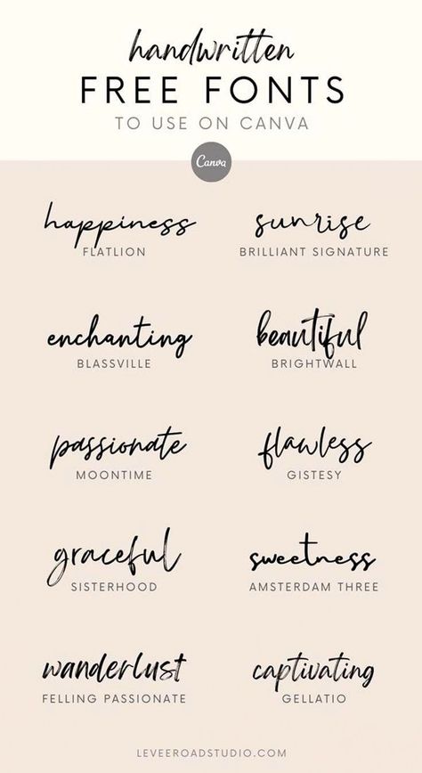 Ten high quality handwritten fonts that are avilable for FREE on Canva! Use these free script fonts in your Canva designs. Best Free Handwritten Fonts, Typographie Logo, Typographie Inspiration, Free Handwritten Fonts, Schrift Design, Free Script Fonts, Aesthetic Fonts, Free Worksheets, Graphic Design Fonts