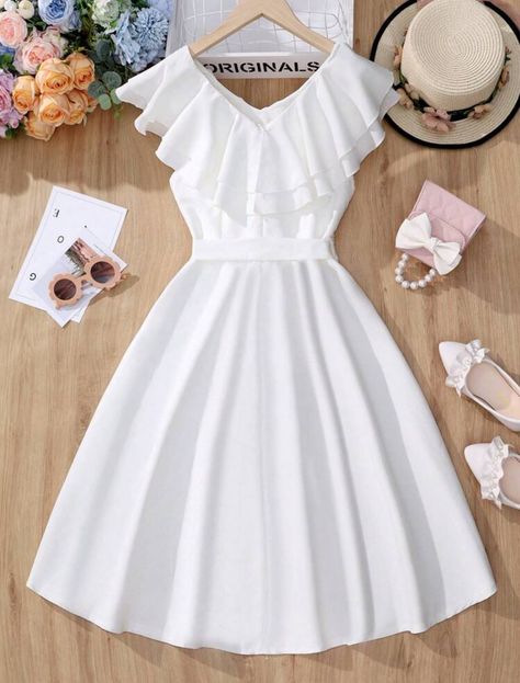 Dress For Girls 10-12, Dresses For Girls 10-12, Teen Dresses Casual, White Dresses For Teens, Teen Dress, Teen Girl Dresses, Cute Dress Outfits