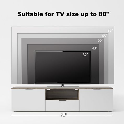 Latitude Run® Dennet TV Stand for TVs up to 65" & Reviews | Wayfair Byas Tv Unit, 65 Inch Tv, Cool Tv Stands, Tv Size, Entertainment Centers, Tv Stands And Entertainment Centers, Tv Stands, Tv Unit, Best Tv