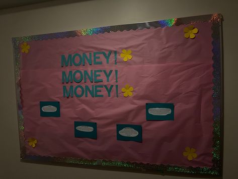 Mama Mia Bulletin Board, Mamma Mia Bulletin Board, Ra Bulletins, Money Money Money, Ra Bulletin Boards, Ra Ideas, Mama Mia, How To Save Money, Bulletin Boards