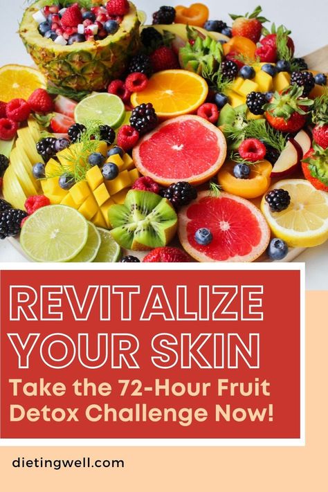 Revitalize Your Skin: Embrace the 72-Hour Fruit Detox Challenge now! Your path to radiant, healthy skin starts here. 🍇 #SkinDetox #HealthyLiving Fruit Diet Plan, Fruit Detox, Fruit Fast, Eliminate Toxins, Body Detox Cleanse, Fruit Diet, Detox Challenge, Cleanse Recipes, Eat Fruit