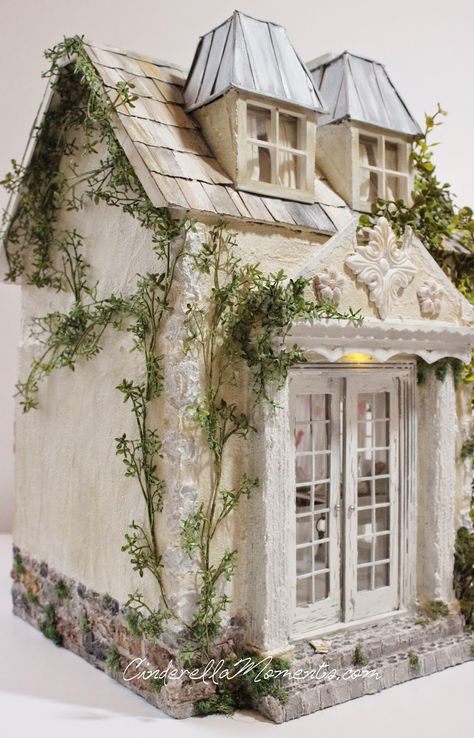 Cinderella Moments: A Place to Create Dollhouse Terrace Room, French Dollhouse, Custom Dollhouse, Cinderella Moments, Miniatures Diy, Victorian Dollhouse, Miniature Rooms, Victorian Terrace, Modern Dollhouse