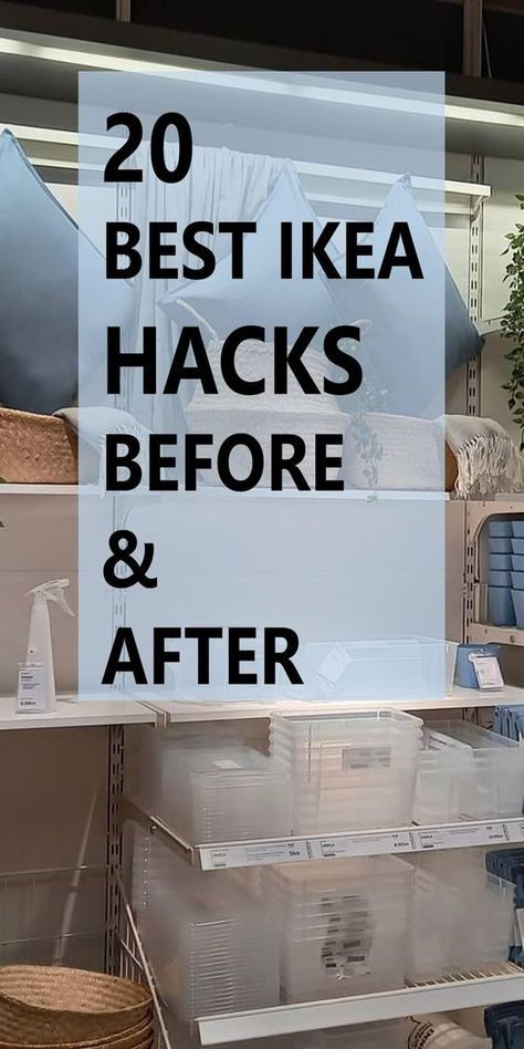 20 Best IKEA Hacks Before & After #ikeafurniturehacks #ikeahack Easy Storage Hacks, Ikea Hack Storage, Ikea Makeover, Ikea Craft Room, Best Ikea Hacks, Ikea Desk Hack, Ikea Crafts, Ikea Inspiration, Ikea Hack Kitchen