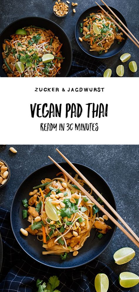 Vegan Pad Thai Recipe #vegetarian #easy Whole30 Recipes Lunch, Thai Vegan, Avocado Recipes Breakfast, Comfy Food, Vegan Pad Thai, Cold Weather Comfort Food, Easy Whole 30 Recipes, Thai Recipe, Pad Thai Recipe