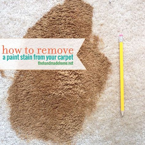 How to remove a paint stain from your carpet. Remove Paint From Carpet, How To Remove Paint, Remove Paint, Deep Cleaning Tips, Paint Stains, Paint Remover, Diy Cleaners, Cleaning Ideas, Household Tips