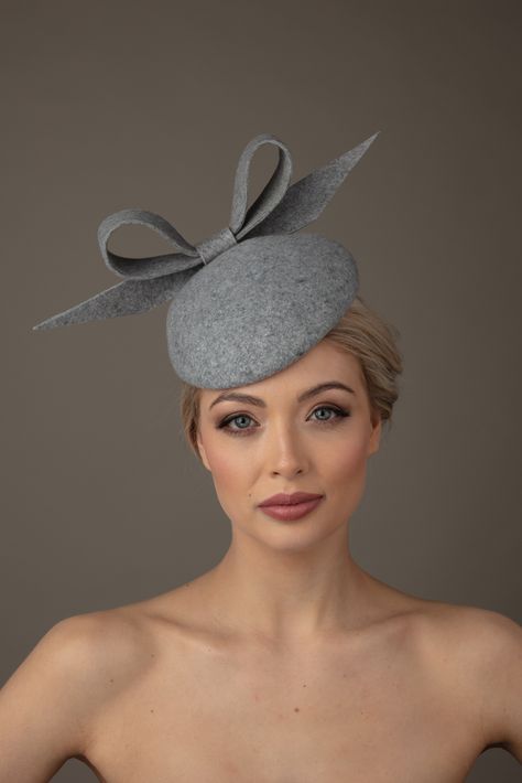 Grey Hats, Double Headband, Sinamay Hats, Luxury Hats, Ascot Hats, Base Trim, Hat Base, Felt Bows, Ribbon Wrap