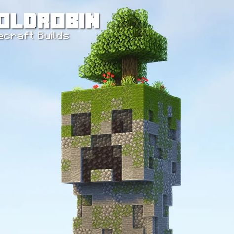 Goldrobin on Instagram: "I built a giant Creeper Statue! 🌳 Tutorial on YouTube: Goldrobin 💻 Schematic on Patreon: Goldrobin . 🏠 Everything is built by me! 🌈 Ressourcepack: Minecraft 🌍 Shader: Complementary . Tags: #minecraft #minecraftbuilds #gaming #minecraftdaily #minecraftarchitecture #minecraftart #minecraftmemes #minecraftcreation #minecraftdesign #minecrafthouse #gameart #minecraftedit #minecraftpc #mojang #minecraftbuilding #creeper" Minecraft Creeper Build, Minecraft Creeper Statue, Minecraft Iron Golem Statue, Minecraft Giant Statue, Minecraft Stone Statues, Minecraft Monolith, Mc Build Ideas, Minecraft Creeper Art, Minecraft Statues Small