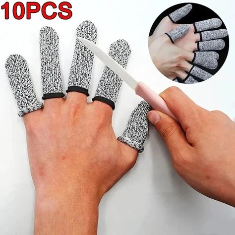 Just found this amazing item on AliExpress. Check it out! KWD0.42  86％ Off | 10Pcs Anti-Cut Finger Cover Finger Protector Sleeve Level 5 High-Strength Safety Flexible Anti Cut Fingertip Gloves Kitchen Tool Finger Cots, Kitchen Safety, Finger Protector, Finger Guard, Safety Gloves, Work Diy, Level 5, Clean Face, Black Party