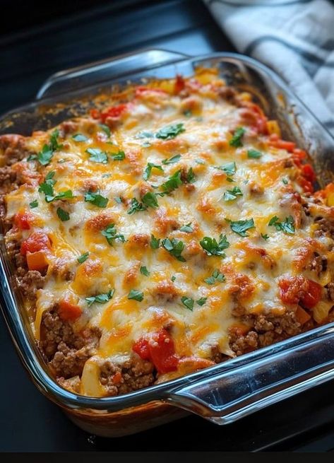 Mouthwatering Recipes | "I made this last night and it is AMAZING | Facebook Italian Holiday Cookies, Leftover Casserole, Longhorn Steakhouse, Simple Green Salad, Ground Beef Casserole, Cheesy Sauce, Comfort Dishes, Country Cooking, Beef Casserole