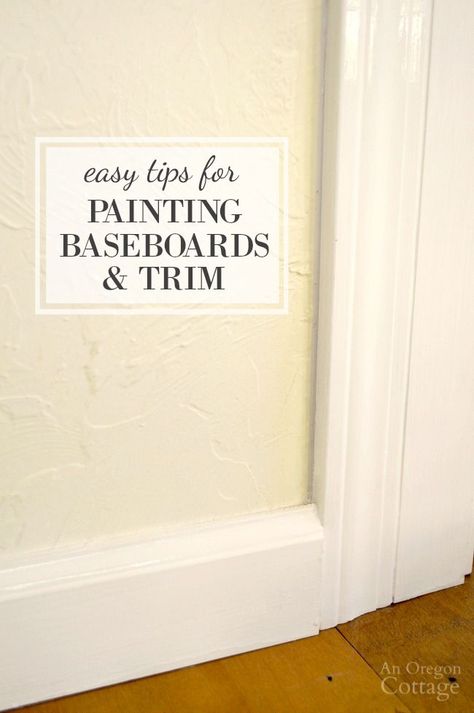 Transform a room in an unexpected way with these #paintingtips from @anoregoncottage Baseboards And Trim, Painting Baseboards, Tips For Painting, Baseboard Trim, Intercom System, Floor Trim, Work Diy, Cleaning Walls, Paint Line