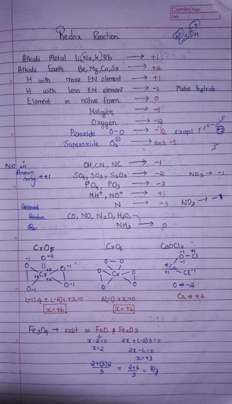 Oxidation State Colourful Notes, Inorganic Chemistry, Oxidation State, Redox Reactions, Colorful Notes, Study Flashcards, Chemistry Lessons, Chemistry Notes, Happy Birthday Wishes Cards